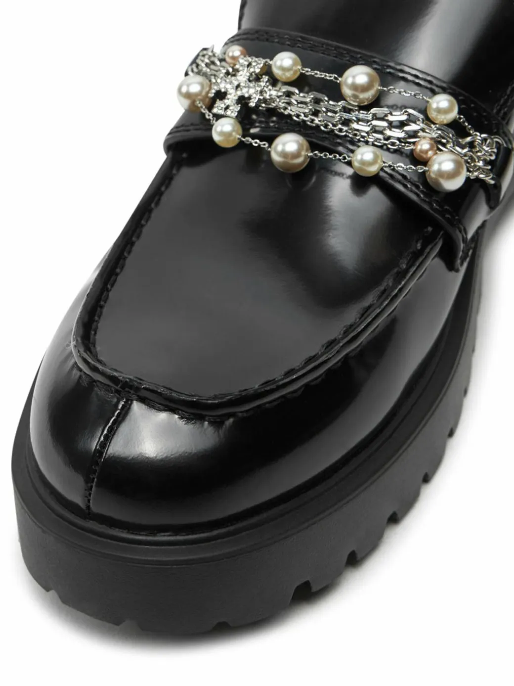 Chunky loafers Embellished Classic Lug Loafer 165828 Nero