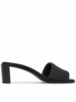 Ciabatte Block Heel Sandal Aop HW0HW03016 Nero