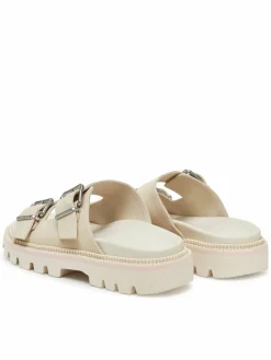 Ciabatte Double Strap Sandal Suede EN0EN02797 Écru