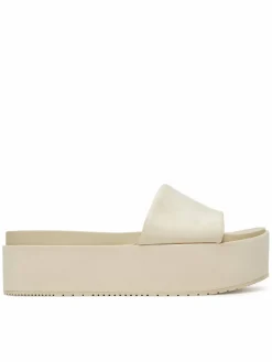 Ciabatte Flatform Sandal Slide In Nylon YW0YW01791 Écru