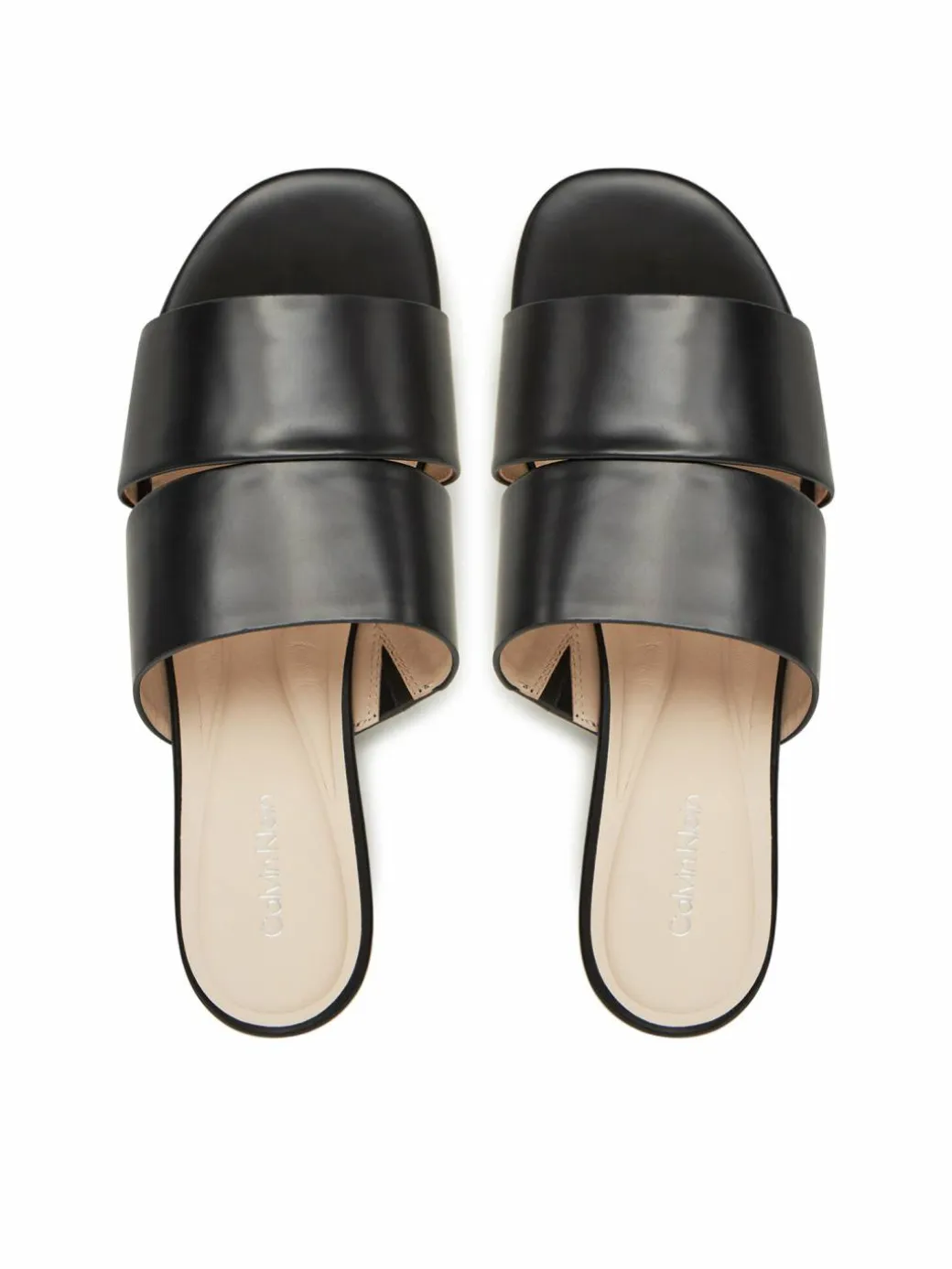 Ciabatte Flat Slide - Lth 2 Straps HW0HW02365 Nero