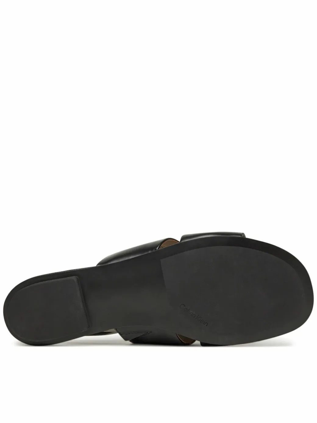 Ciabatte Flat Slide - Lth 2 Straps HW0HW02365 Nero