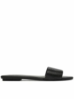 Ciabatte Org Flat Sndl One Bar Lth Aop HW0HW02857 Nero