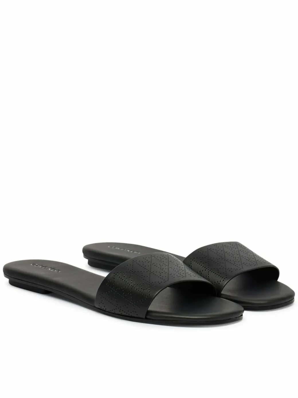 Ciabatte Org Flat Sndl One Bar Lth Aop HW0HW02857 Nero