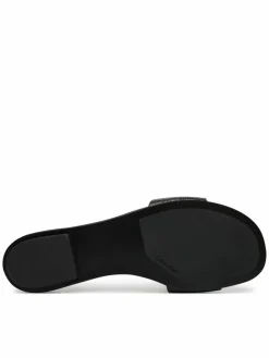 Ciabatte Org Flat Sndl One Bar Lth Aop HW0HW02857 Nero