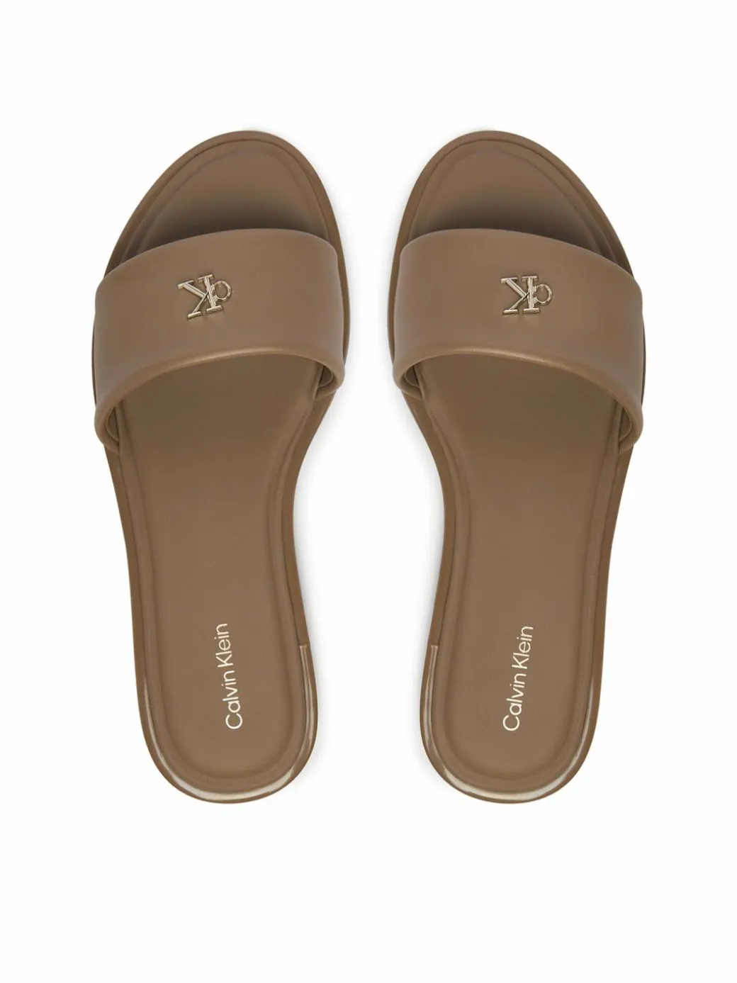 Ciabatte Round Flat Sndl Lth Bar Hw 2 HW0HW02925 Beige