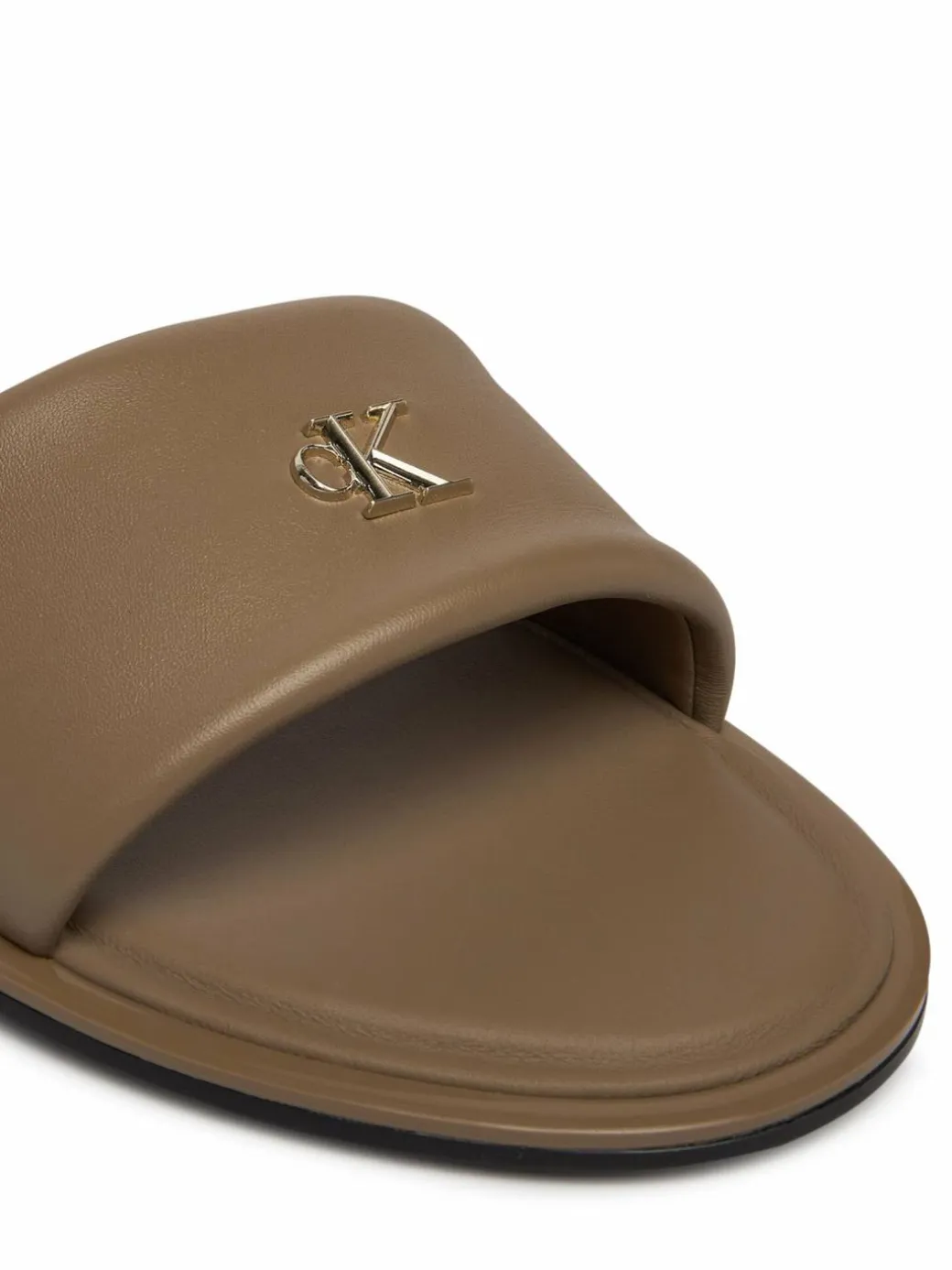 Ciabatte Round Flat Sndl Lth Bar Hw 2 HW0HW02925 Beige
