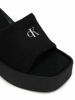 Ciabatte Wedge 70 Sndl Canv Mg HW0HW03134 Nero