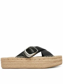 Espadrillas Flatf Espadrill Cross Lth Hdw HW0HW02892 Nero