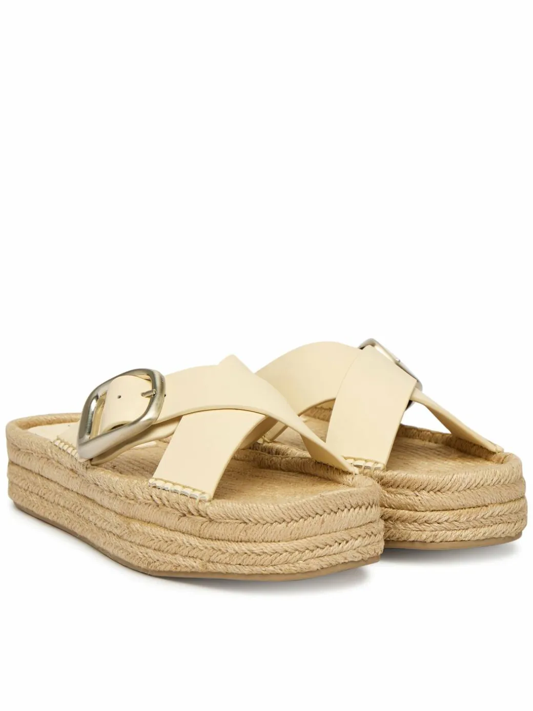 Espadrillas Flatf Espadrill Cross Lth Hdw HW0HW02892 Écru