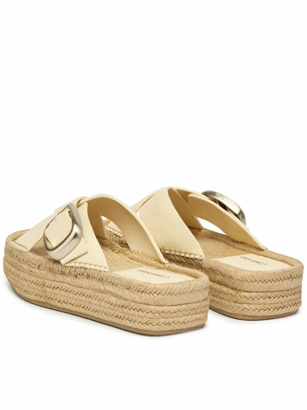 Espadrillas Flatf Espadrill Cross Lth Hdw HW0HW02892 Écru