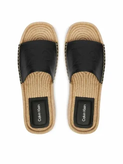 Espadrillas Flatf Espa Mule Lth Mg HW0HW03027 Nero