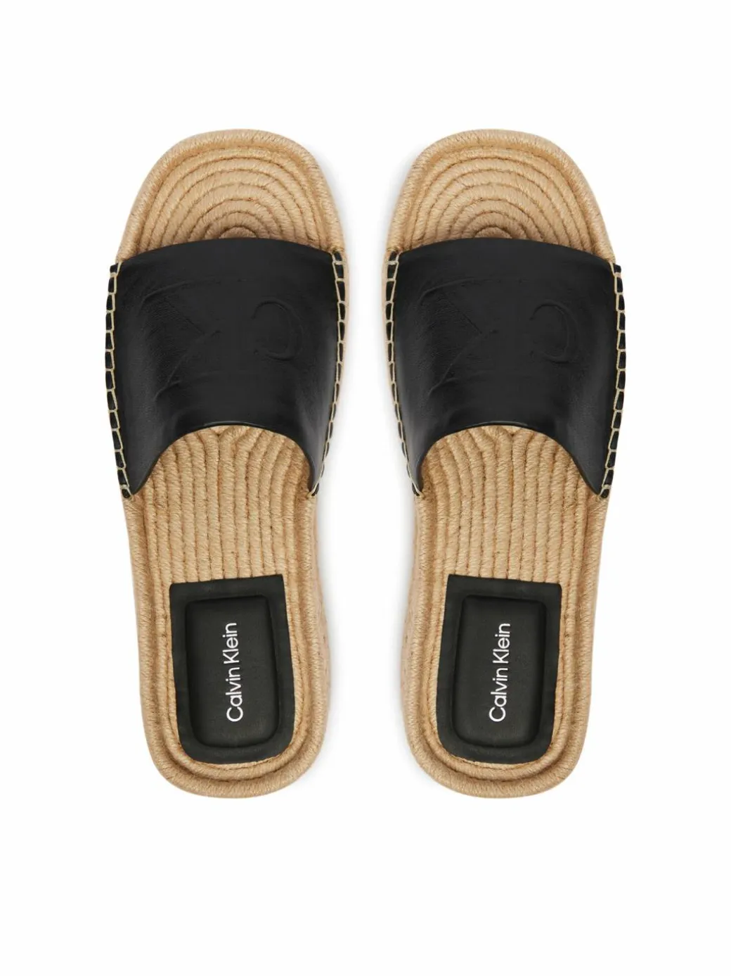 Espadrillas Flatf Espa Mule Lth Mg HW0HW03027 Nero