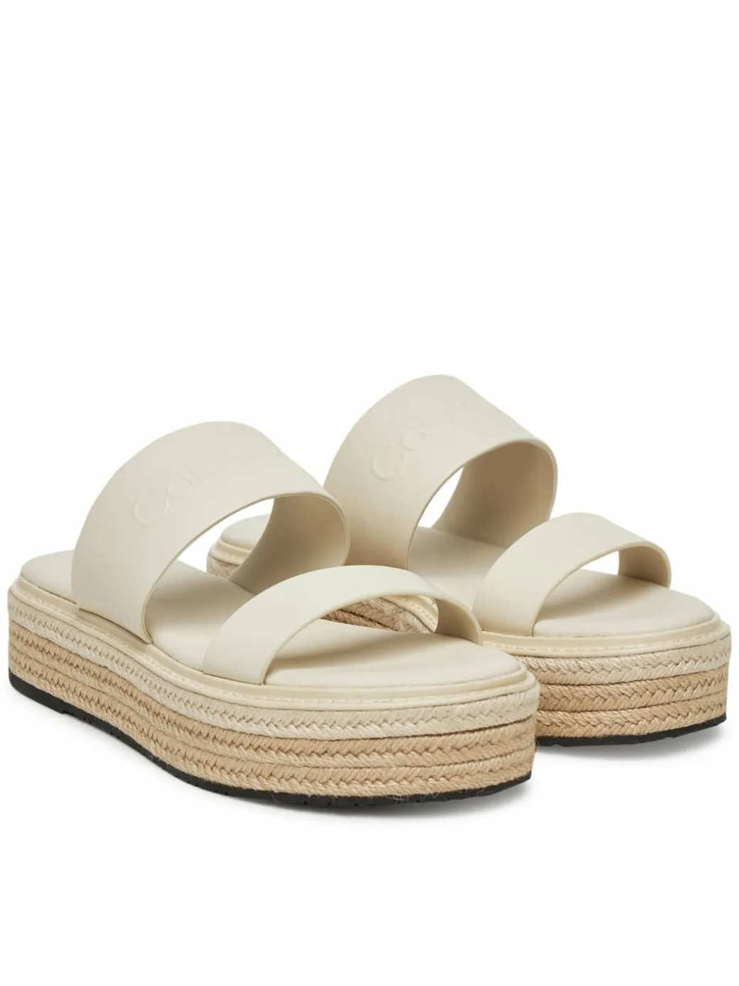 Espadrillas Flatform Wedge Slide - He HW0HW02374 Écru