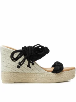 Espadrillas Hamptons Two Braided Bands Wedge Espadrilles K 1.0 WE Nero
