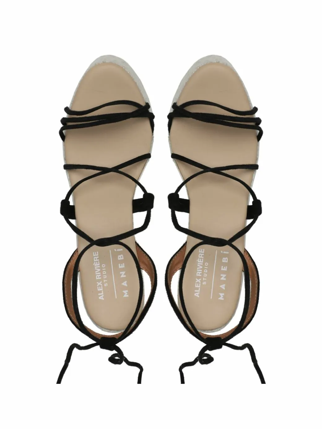 Espadrillas Lace-Up Wedge Espadrilles L 8.6 WA Nero