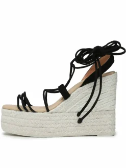 Espadrillas Lace-Up Wedge Espadrilles L 8.6 WA Nero