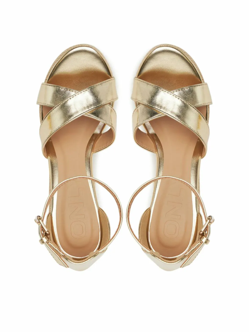 Espadrillas Onlamelia-18 Pu Foil Wedge 15335554 Oro