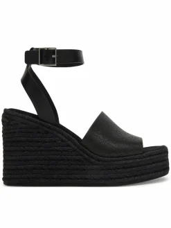 Espadrillas Wedge Espad 70 Aop Lth HW0HW03138 Nero