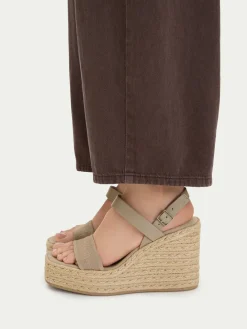 Espadrillas Wedge Espad 70 Webbing Lth HW0HW02901 Beige