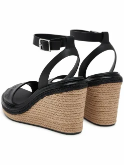 Espadrillas Wedge Sandal 70 - He HW0HW02376 Nero