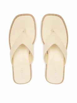 Infradito Block Heel Espa 50 Thong Lth HW0HW02902 Beige