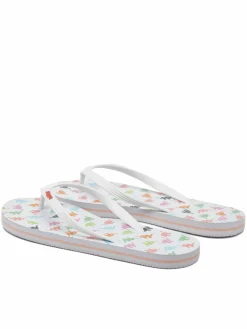 Infradito 351C22W White - Pink Coral - Pink Fuchsia Multicolore