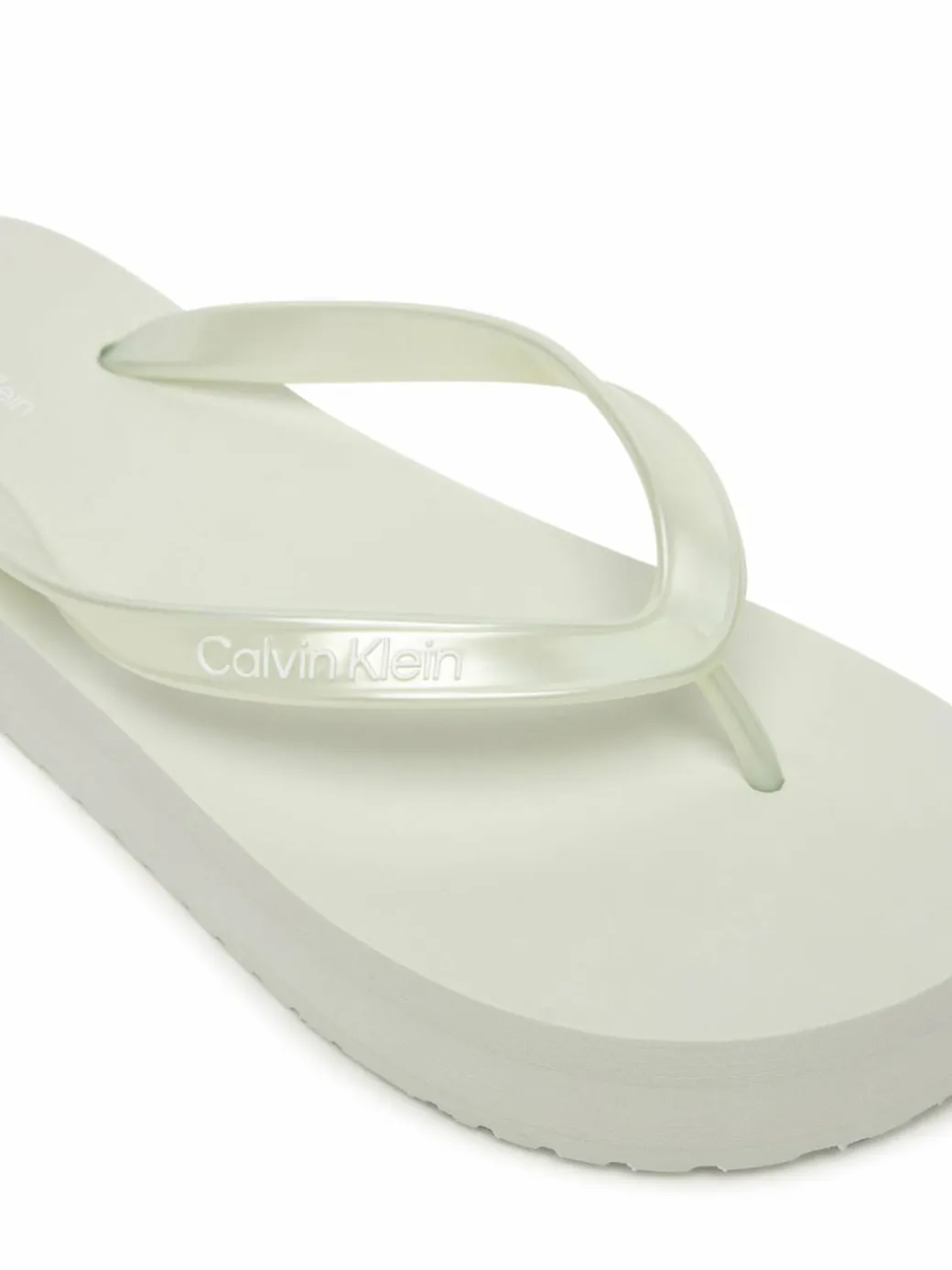 Infradito Flatform Flip Flop Met Tpu HW0HW03120 Bianco