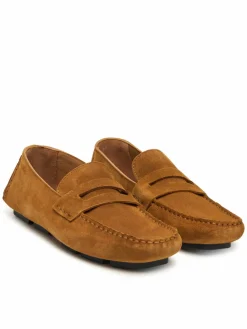 Mocassini Square Driver Suede HW0HW02844 Marrone