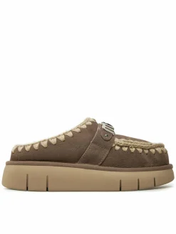 Pantofole Bounce Clog Metal Logo FW531001A Marrone