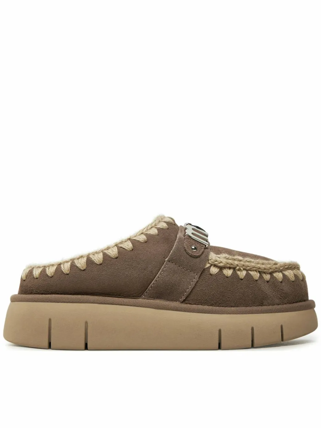 Pantofole Bounce Clog Metal Logo FW531001A Marrone