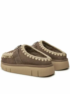 Pantofole Bounce Clog Metal Logo FW531001A Marrone
