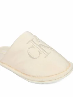 Pantofole Slipper Satin Moire YW0YW02053 Écru