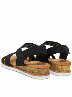 Sandali BOBS Desert Kiss-Shore Enough 114130/BLK Nero