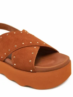 Sandali F32304 Marrone