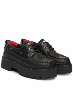Scarpe basse Archive '01 Boat Shoe Leather EN0EN03003 Nero