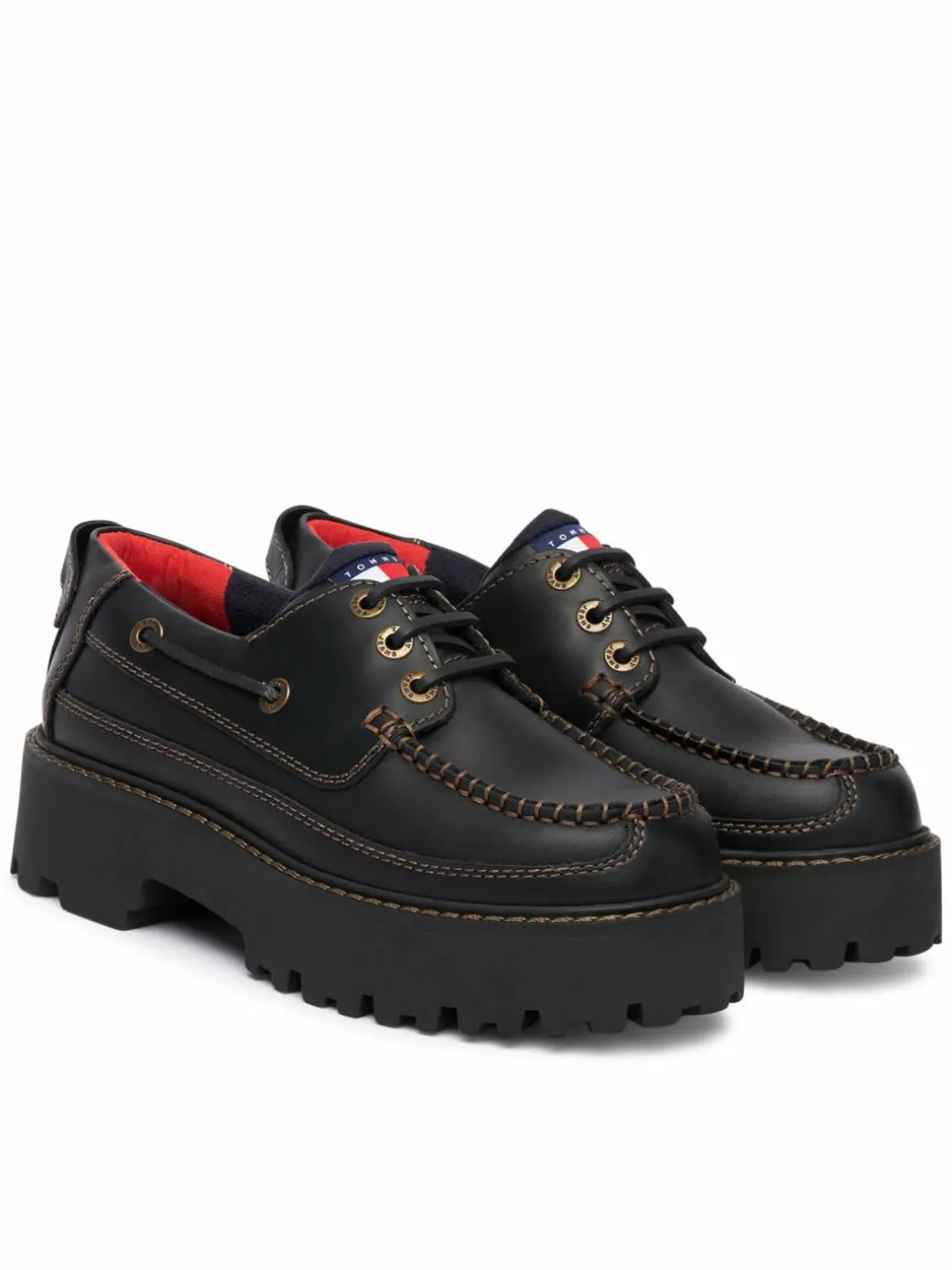 Scarpe basse Archive '01 Boat Shoe Leather EN0EN03003 Nero