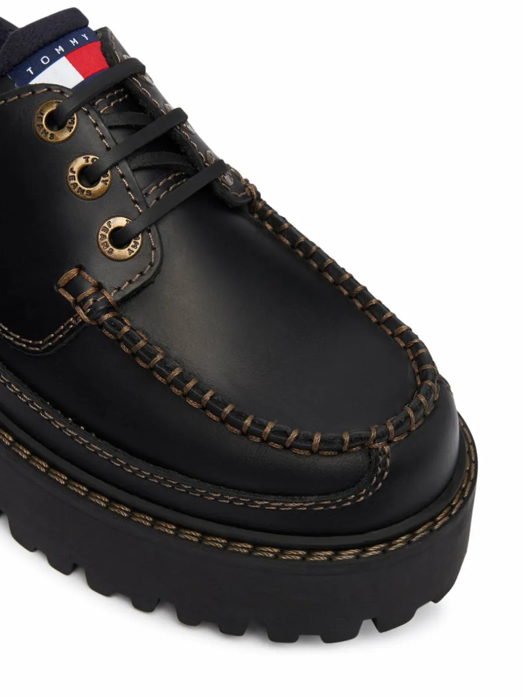 Scarpe basse Archive '01 Boat Shoe Leather EN0EN03003 Nero