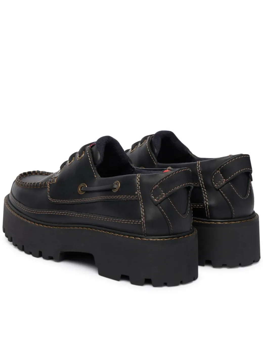 Scarpe basse Archive '01 Boat Shoe Leather EN0EN03003 Nero
