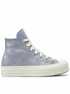 Scarpe da ginnastica Chuck Taylor All Star Lift Platform Suede Shimmer Hi A11549C Viola