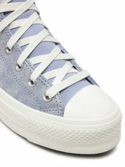 Scarpe da ginnastica Chuck Taylor All Star Lift Platform Suede Shimmer Hi A11549C Viola