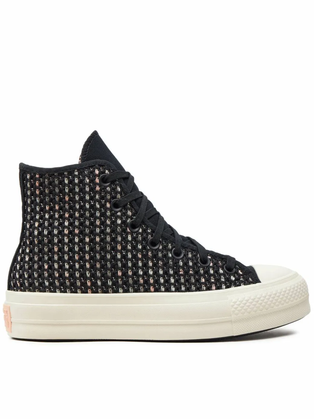 Scarpe da ginnastica Chuck Taylor All Star Lift Platform Crochet A09829C Nero