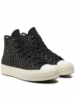 Scarpe da ginnastica Chuck Taylor All Star Lift Platform Crochet A09829C Nero