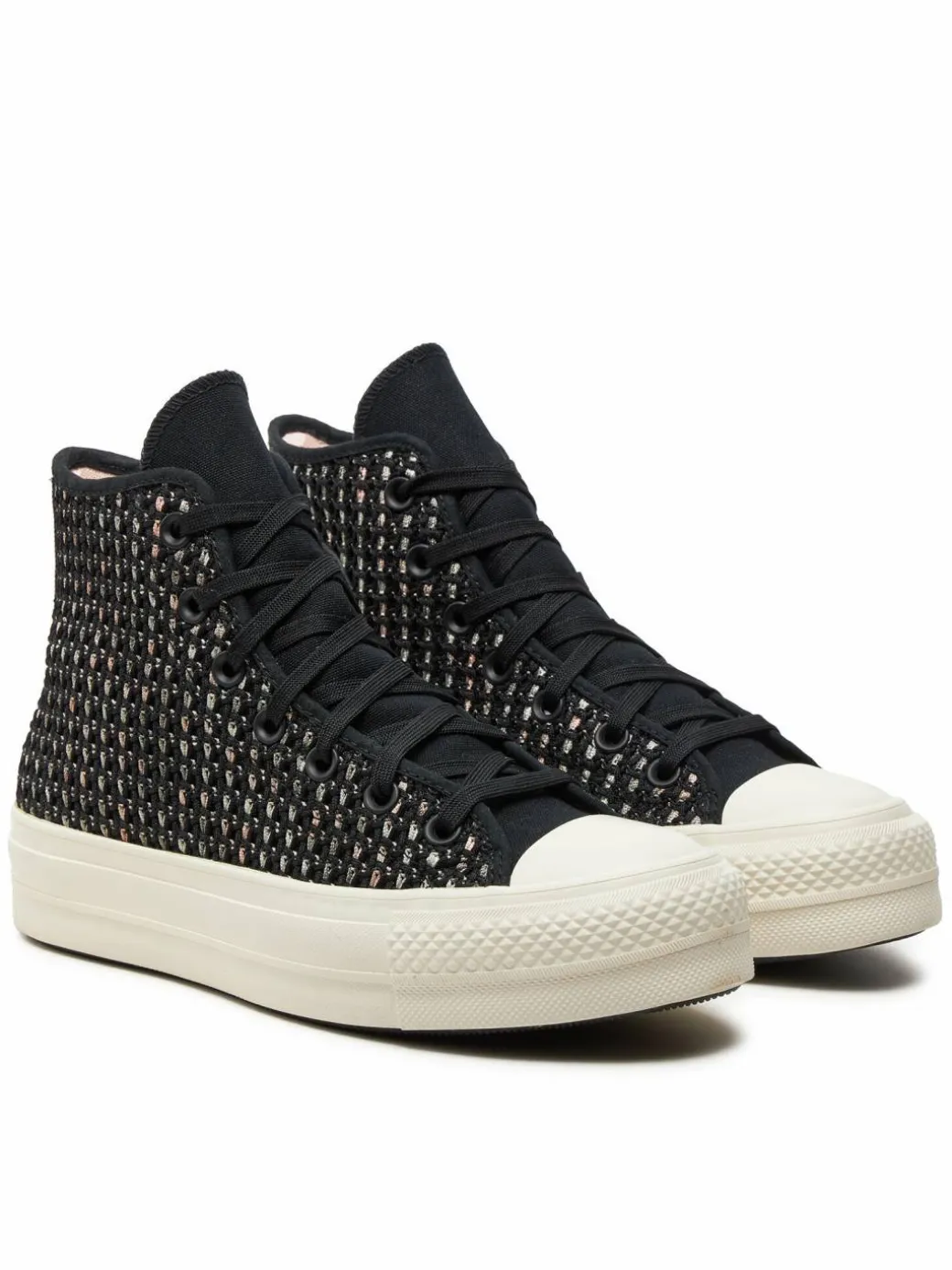 Scarpe da ginnastica Chuck Taylor All Star Lift Platform Crochet A09829C Nero