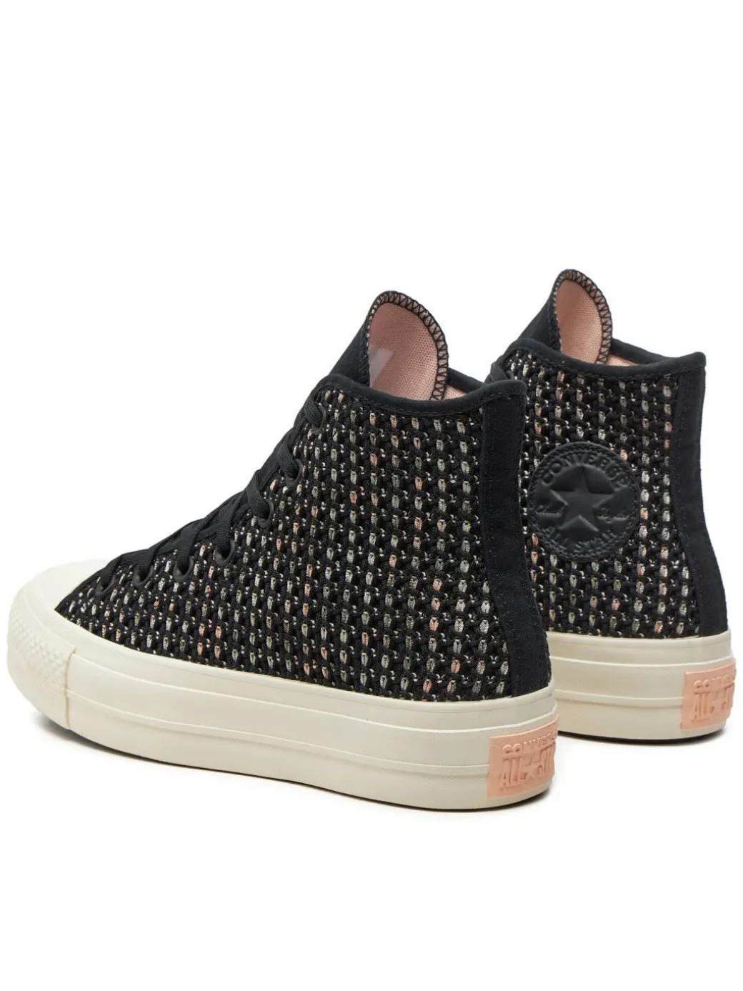 Scarpe da ginnastica Chuck Taylor All Star Lift Platform Crochet A09829C Nero