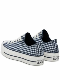 Scarpe da ginnastica Chuck Taylor All Star Lift Platform Gingham A13664C Blu scuro