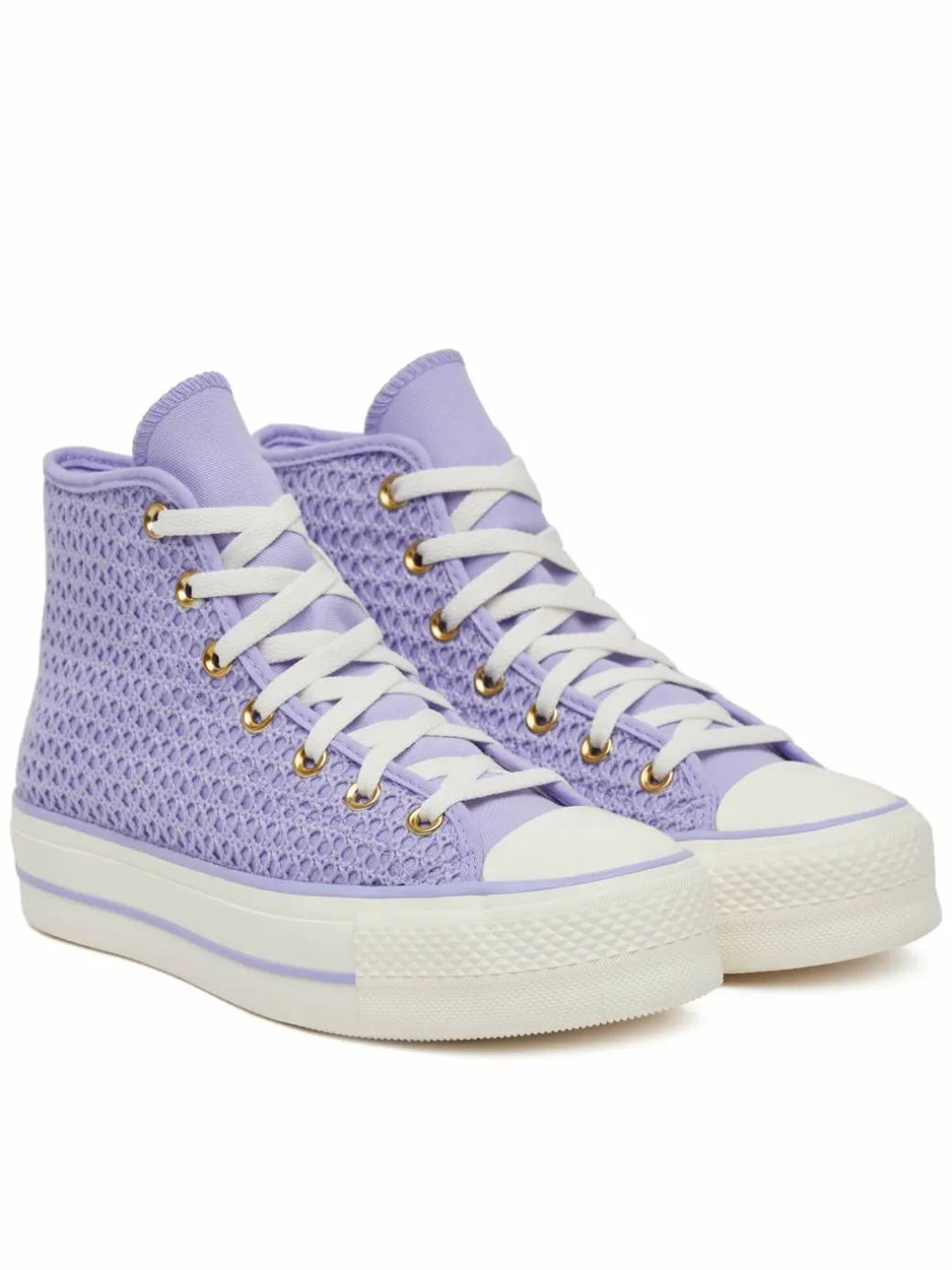 Scarpe da ginnastica Chuck Taylor All Star Lift Platform Knit Kadın Mor A13644C Viola