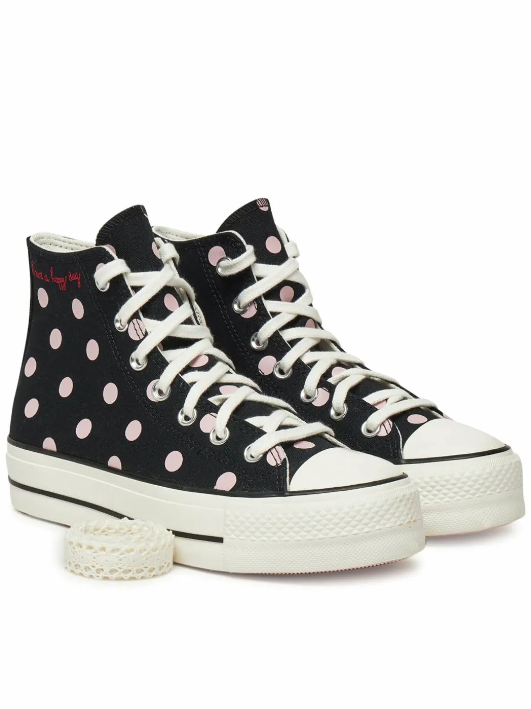 Scarpe da ginnastica Chuck Taylor All Star Lift Platform Polka Dots A10688C Nero