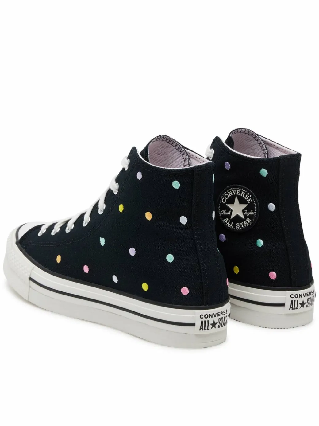 Scarpe da ginnastica Chuck Taylor All Star Lift Polka Dots Platform A12608C Nero