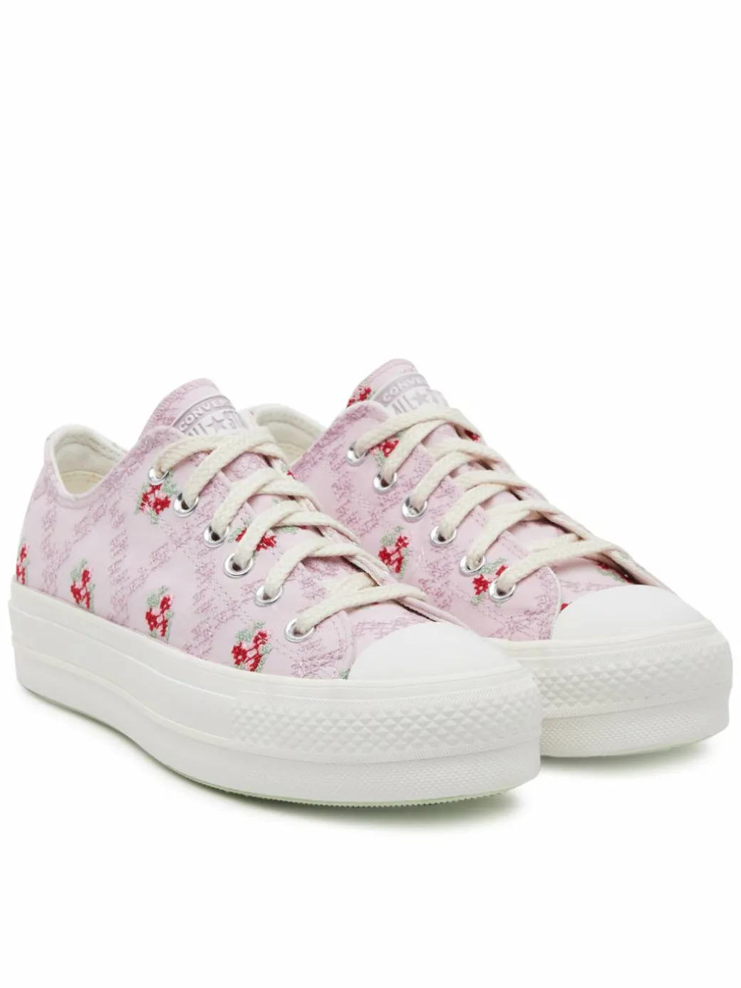 Scarpe da ginnastica Chuck Taylor All Star Lift Platform Rose Cross Stitch A13660C Rosa